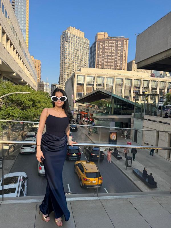 Long Scuba Strapless Gown - Exclusive