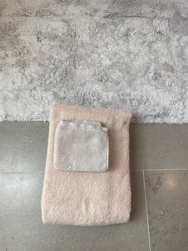 The bath mat and wash cloth were only washed a few times but the regular towel discolored in a matter of 8-10 washes