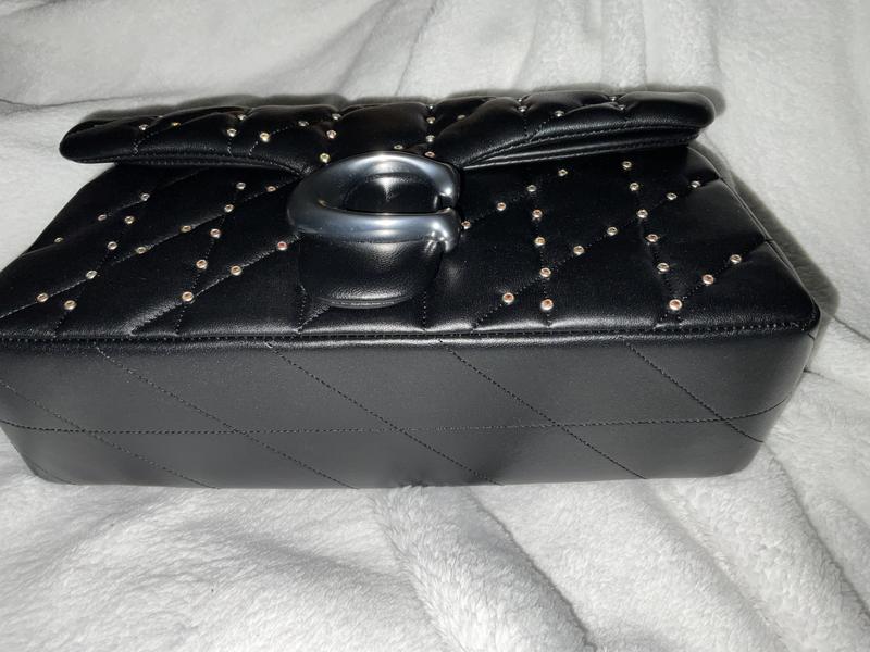 COACH Tabby Small Crystal Rivet Quilted Leather Shoulder Bag ...