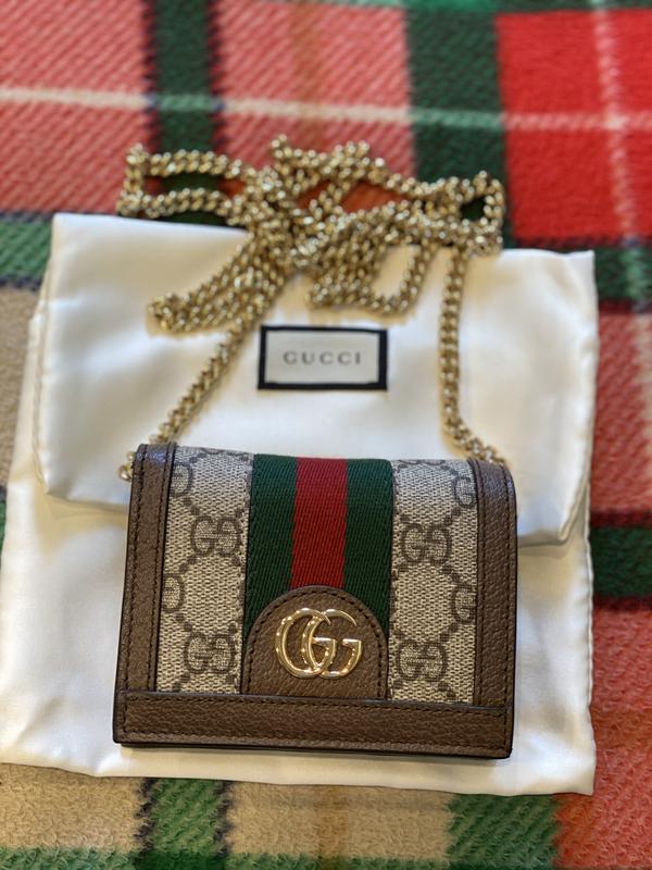 Gucci Ophidia GG Chain Card Case Wallet | Bloomingdale's