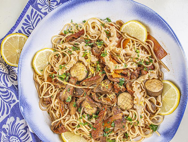 Vegan Fruitti Di Mare made with mushrooms
