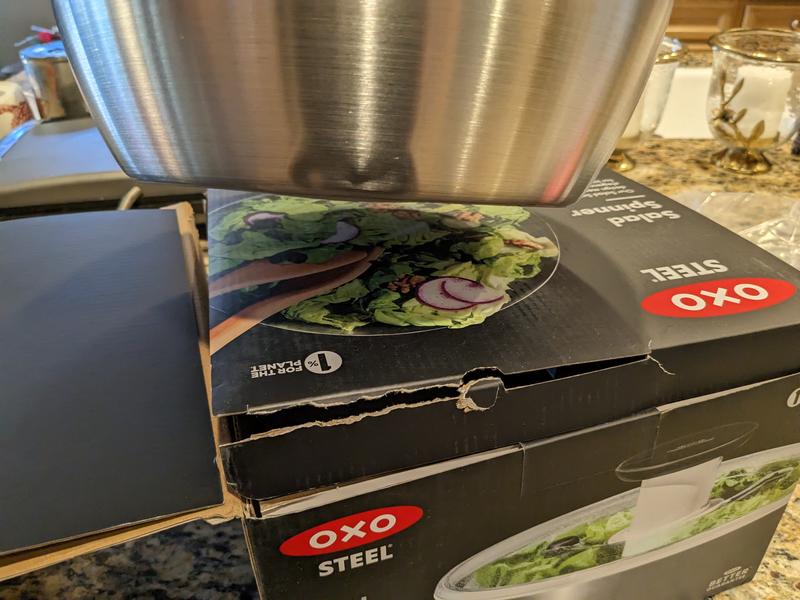 OXO Stainless Steel Salad Spinner SKU:#7705901 