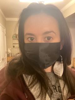 Trying on my new Slip mask!