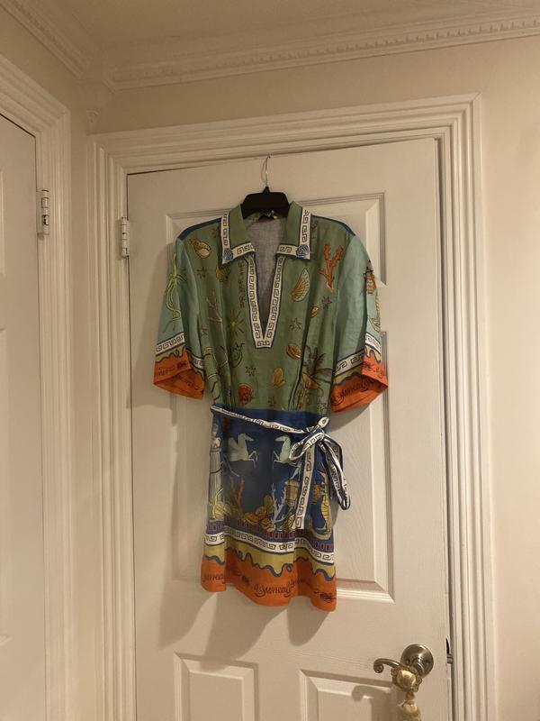 Surrealist Linen Mini Dress