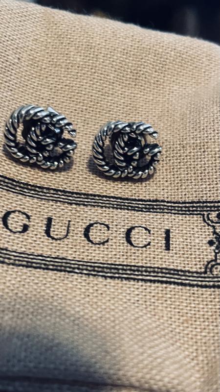 Earrings and cute dust bag.