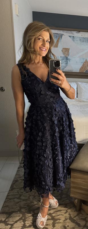 Eliza J Vネックフィット＆フレアドレス Eliza J V Neck Fit and Flare Dress | Bloomingdale's