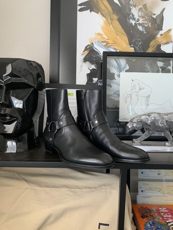 Saint Laurent Men's Wyatt Leather Harness Boots | Bloomingdale's