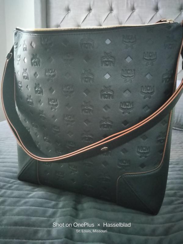 Mcm klara monogrammed satchel on sale bag