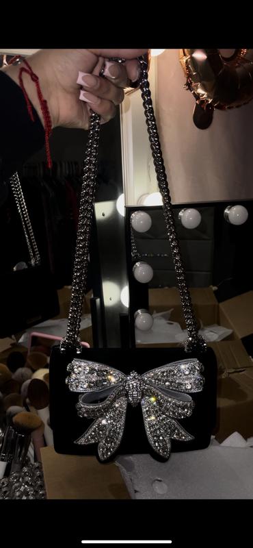 KURT GEIGER LONDON Shoreditch Small Rhinestone Bow Crossbody