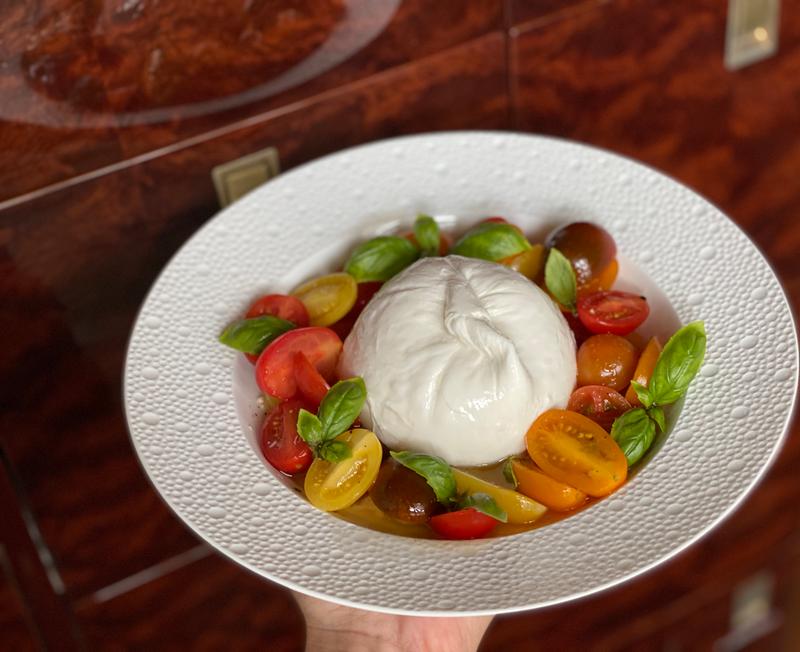 burrata and heirloom tomatoes