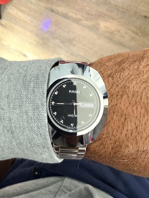 Rado Original Men's Silver-Tone Stainless Steel Bracelet Watch 35mm ...