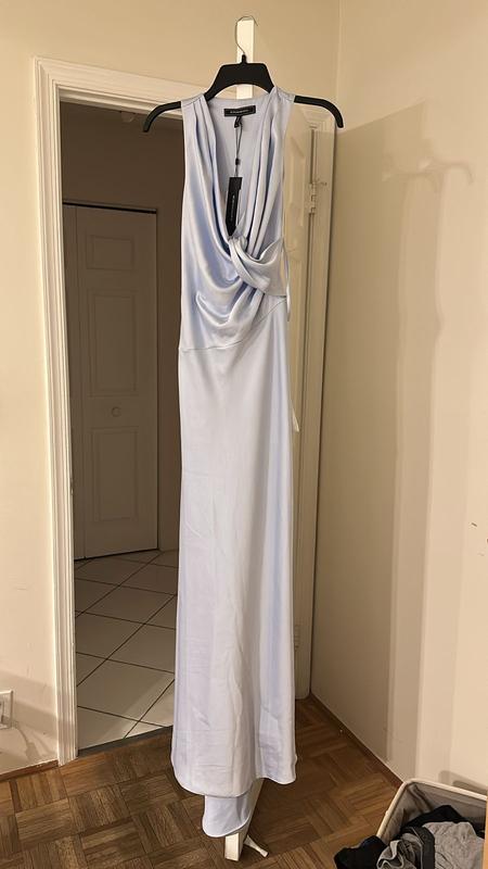 BCBGMAXAZRIA BCBG Cowl Neck Halter Gown | Bloomingdale's