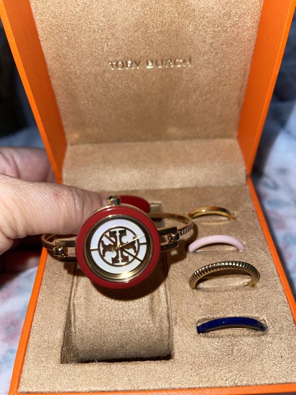 Tory Burch Gold-tone Stainless buy Steel Reva Bangle Watch Gift Set 27mm