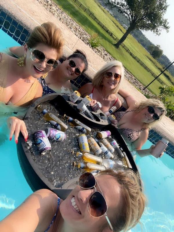 In the group photo, notice I’m in far left wearing gold and the Gucci sunglasses.