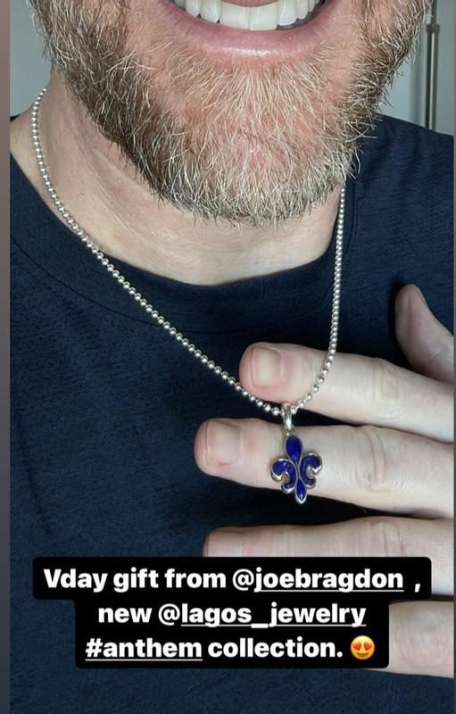 Got the ball chain and Lapis pendant. Perfect match