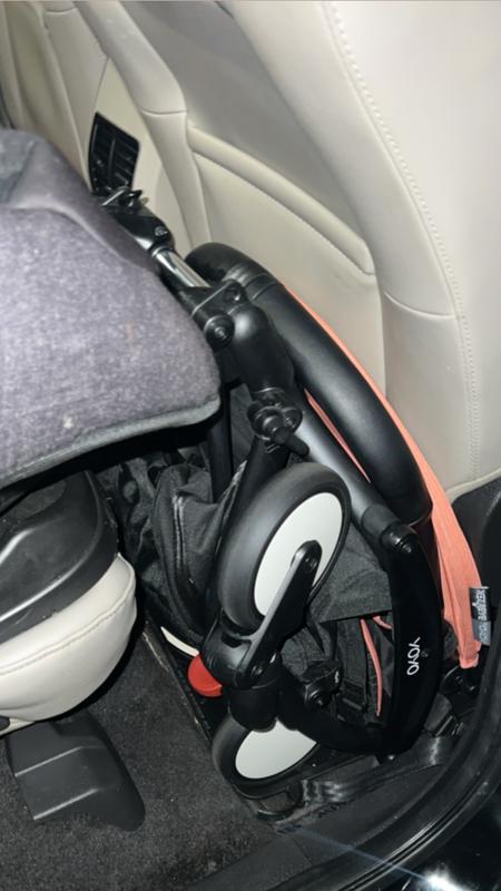 Fits perfect behind the seat, fold really small
Very light weight.