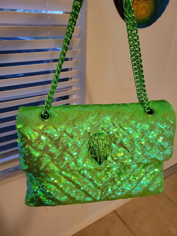 green sequin kurt geiger bag