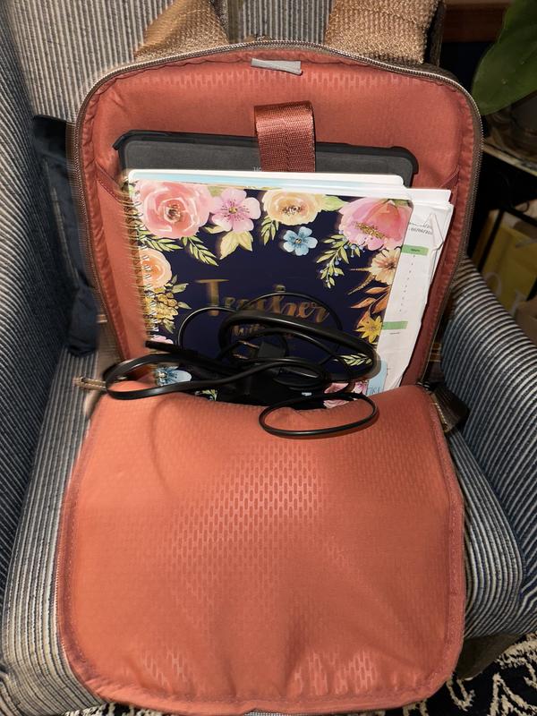 Back double zips down 3/4 for easy to see packing.