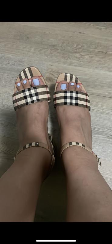 Burberry Women's Cornwall Vintage Check Block Heel Sandals