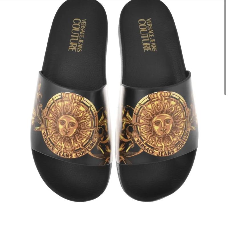 Versace Men\'s Jeans Couture Gummy Sun Baroque Slide Sandals Versace Jeans Couture Men main image 2