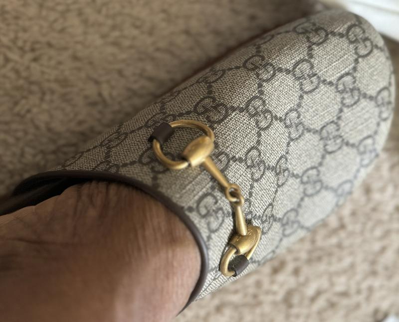 Gucci Women's GG Supreme Horsebit Slippers | Bloomingdale's