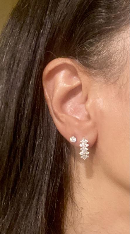 Children's 14K Gold 4mm Round Cut Studs Girls' Screw Back Earrings