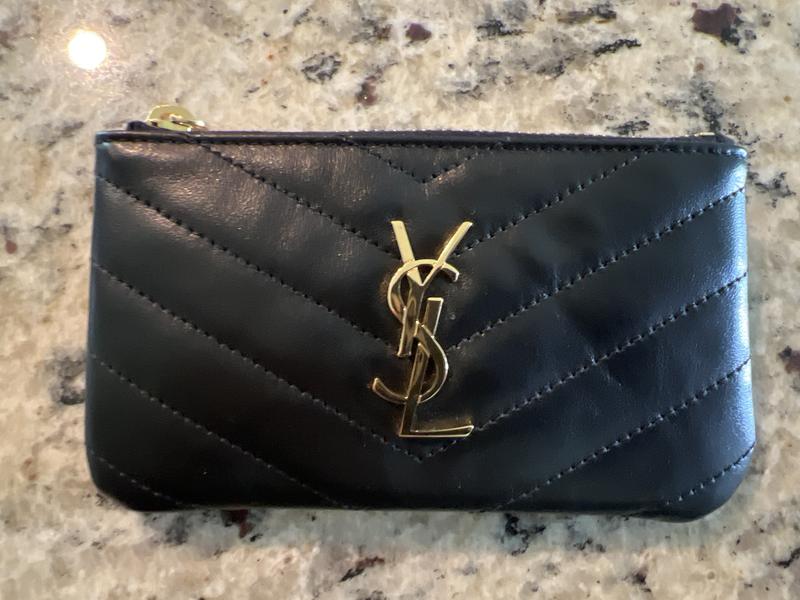 Saint Laurent ANDY MONOGRAM KEY POUCH IN MATELASSÉ LEATHER  (438386CWU021000, 438386CWU011000)