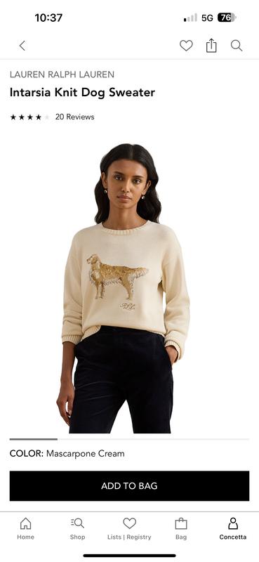 Intarsia Knit Dachshund Sweater