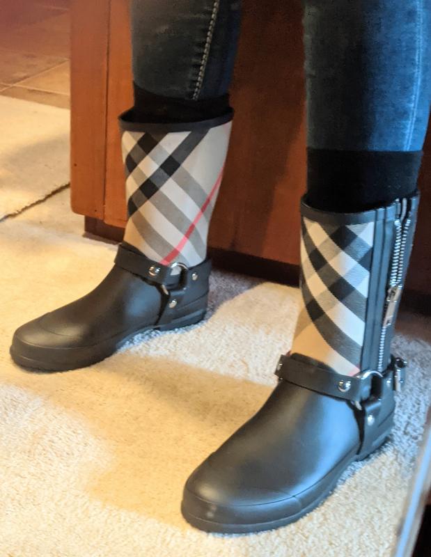 Burberry rain boots with zipper best sale