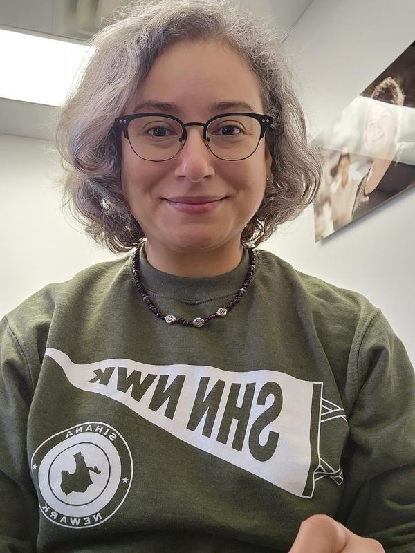 After blow drying naturally curly hair