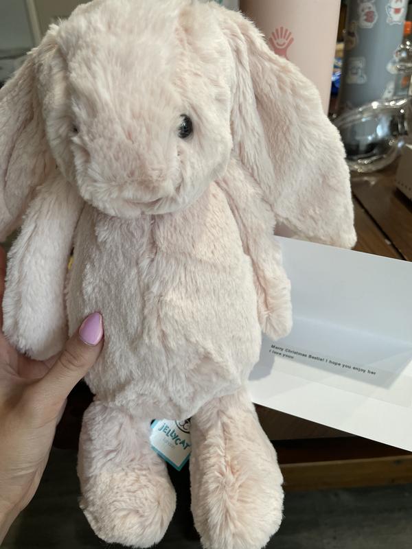 Jellycat Bashful Blush Bunny Medium Plush Toy - Ages 0+