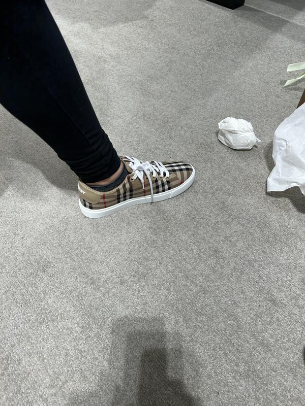 【送料&関税込】Burberry New Albridge - Sneaker With Vintage Burberry Women's Albridge Lace Up Sneakers | Bloomingdale's