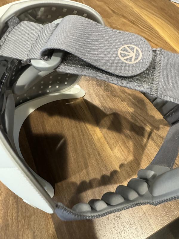 this shows the tightest possible with the velcro provided - it is very loose on the top of my head.