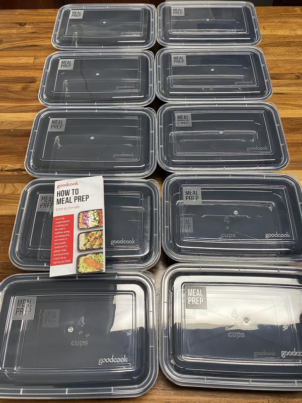 Meijer Medium Rectangle Containers with Lids, 3 ct