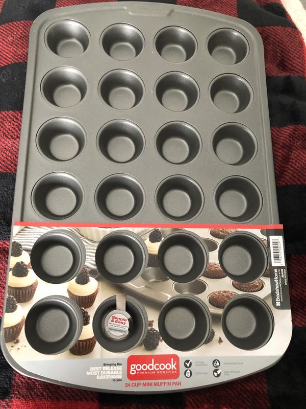 Good Cook Everyday Nonstick Steel Mini Muffin Pan, 24 Cup