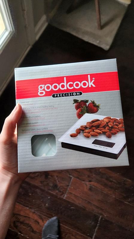 Good Cook Kitchen Food Scale, Adjustable For Accuracy W/Box Chef Cooking