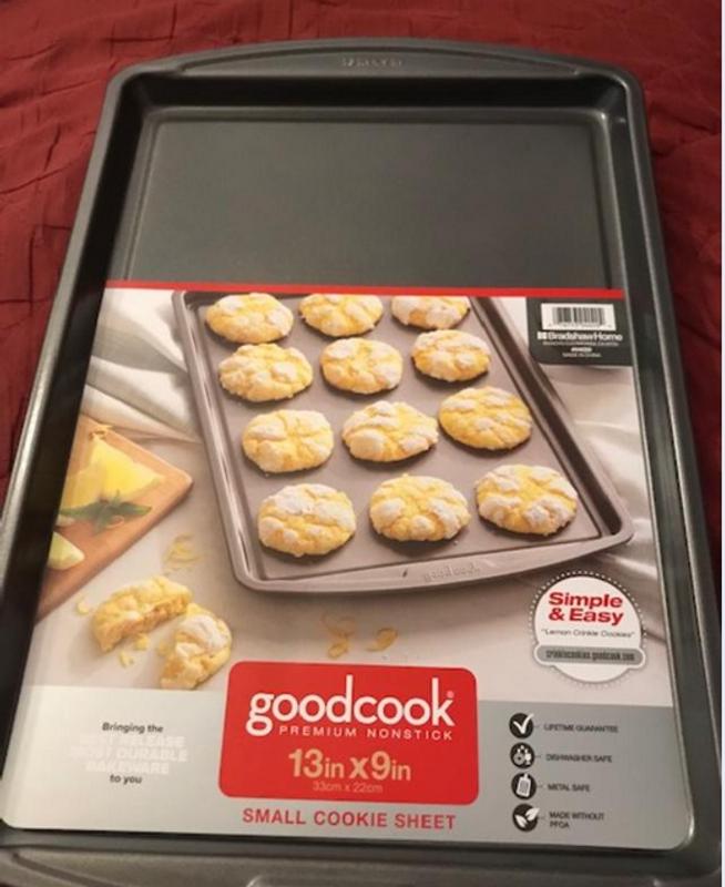 GoodCook Dishwasher Safe Nonstick Steel XL Cookie Sheet, 15'' x 21'', Gray,  Set of 2
