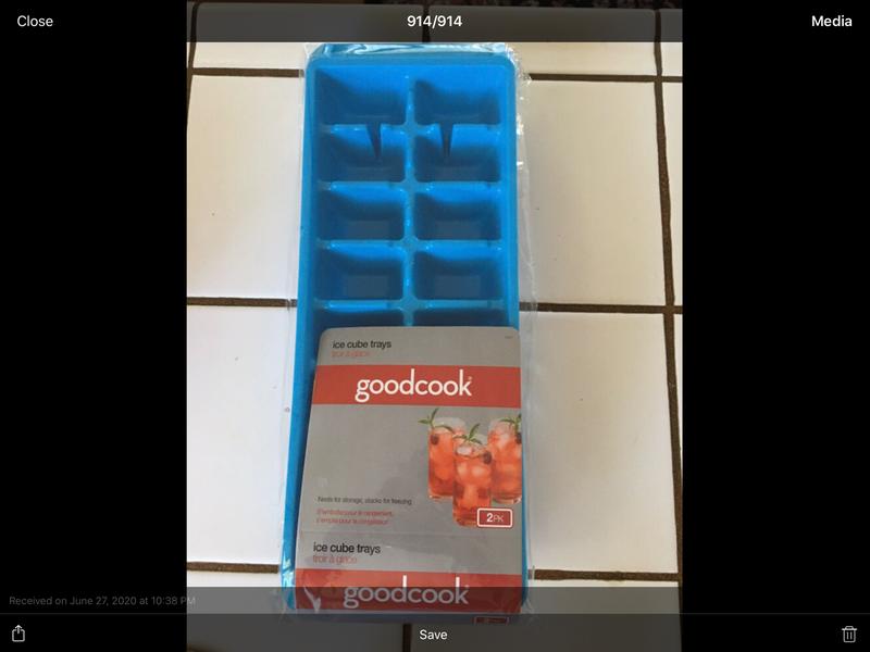 Good Cook 16681 Heavy Duty Plastic Ice Cube Tray, 2-Count