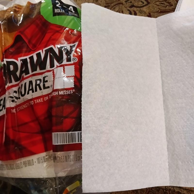 Brawny Tear-A-Square Paper Towels, Double Rolls, 2-Ply - 6 rolls