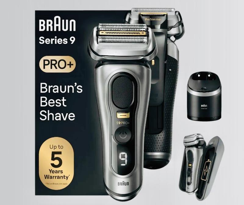 Braun Series 9 Pro 9465cc Rechargeable Wet Dry Men's Electric Shaver with  Clean Station, Noble Metal 