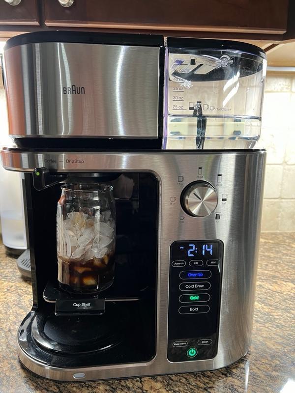 Braun MultiServe Plus 10-Cup Drip Coffee Maker with Cold Brew +