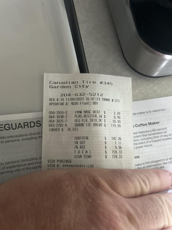 Proof of purchase & of course I never took a picture of when it’s having the malfunction