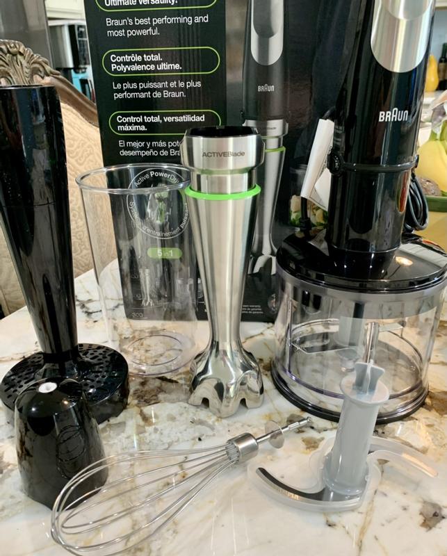 Braun Multiquick 9 Hand Blender With Imode Technology (SS Blending Shaft +  Beaker + Whisk + 2C Chopper + Masher)