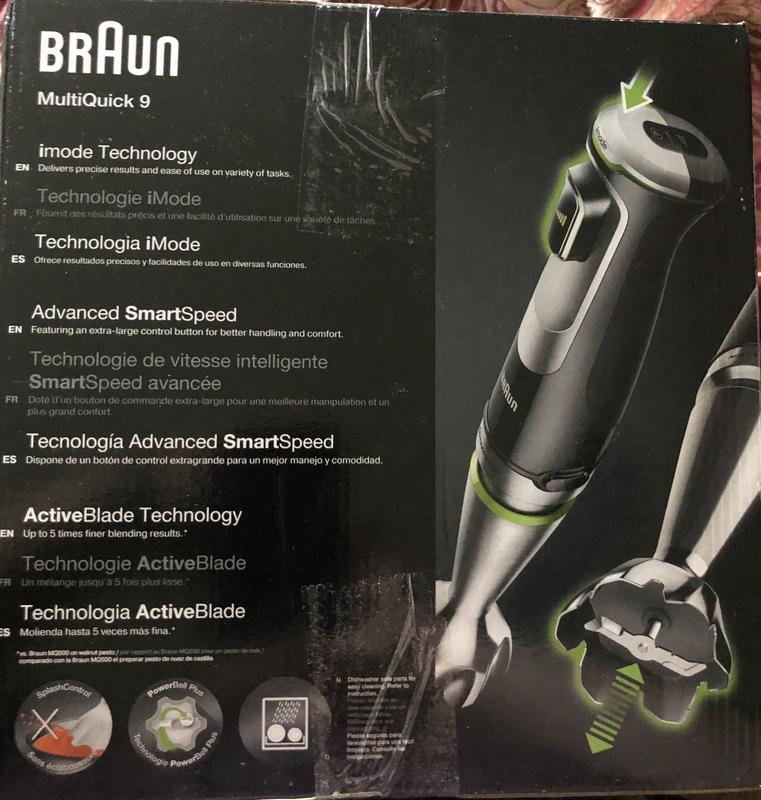 Braun MultiQuick MQ9199XL Smart Speed SS Black Immersion Blender