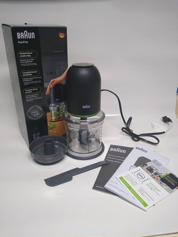 Braun CH3012BK EasyPrep™ Mini Food Processor, 4 cup, Black