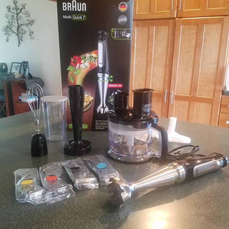 DeLonghi MultiQuick 7 Hand Blender in Black and Stainless Steel