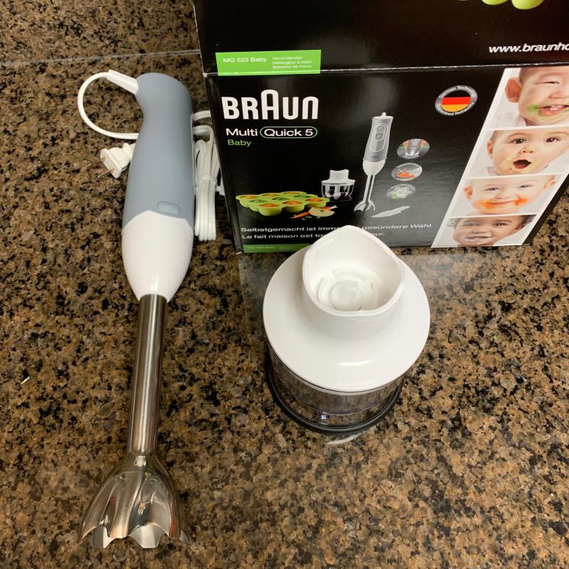 Braun Minipimer hand blender 5235, 1000 W, 21 speeds and Turbo function,  anti-splash Hood, Powerbell