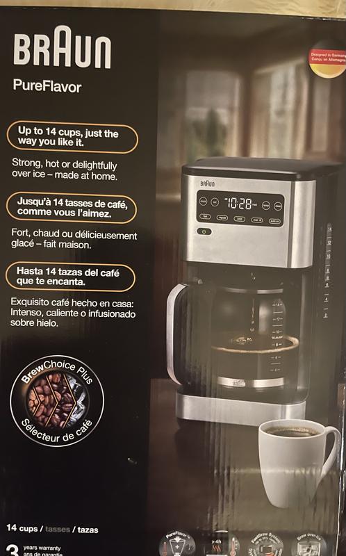 Braun Pureflavor 14-Cup Coffee Maker In White, KF5650WH & Reviews