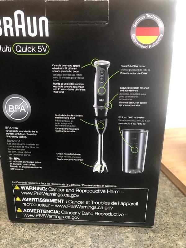  Braun MQ5000 Hand Blender Multiquick Vario, MQ5000, Black: Home  & Kitchen