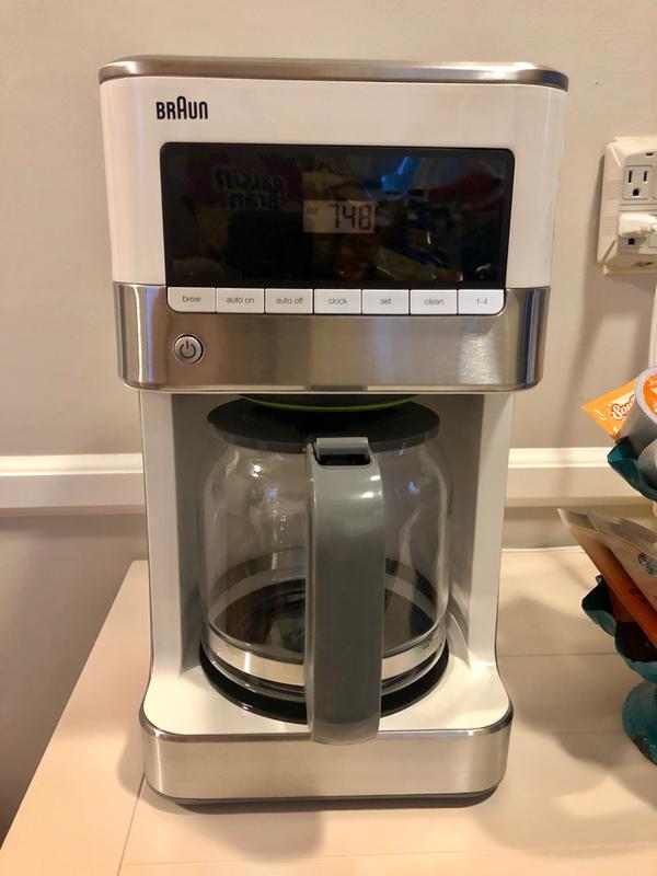 Braun BrewSense 12-cup Drip Coffee Maker - KF6050WH - Stainless Steel/White